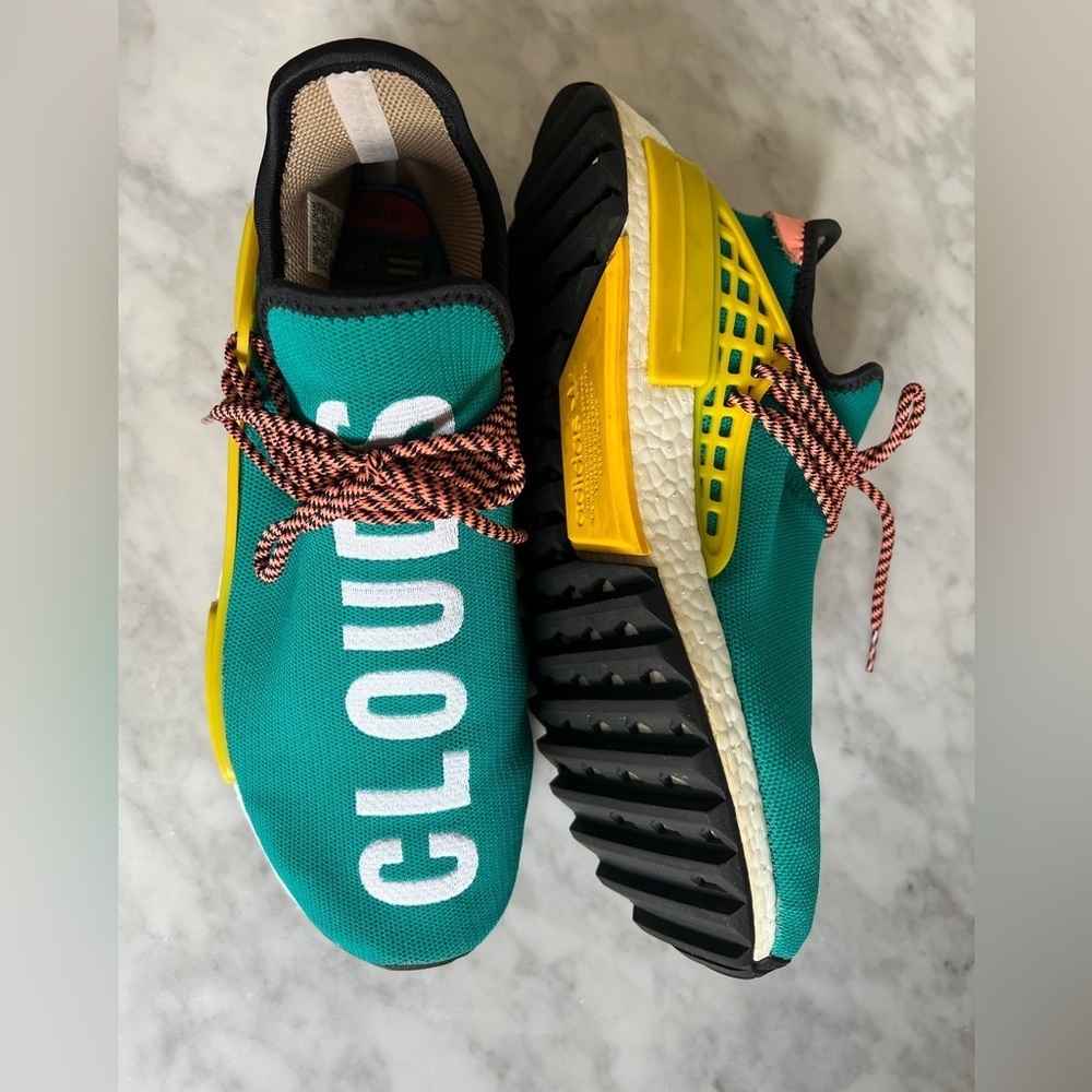 Adidas Human Race NMD Pharrell Sun Glow
Released November 11th, 2017 sz 11 - Picture 2 of 9